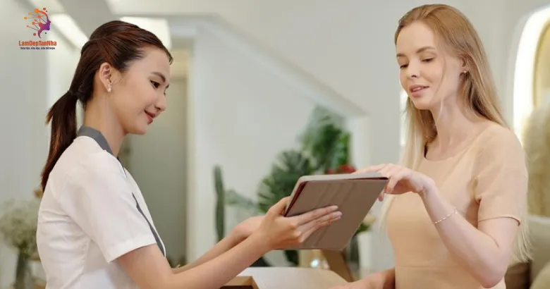 Chuyên viên chuyên nghiệp mang dịch vụ đến tận không gian riêng